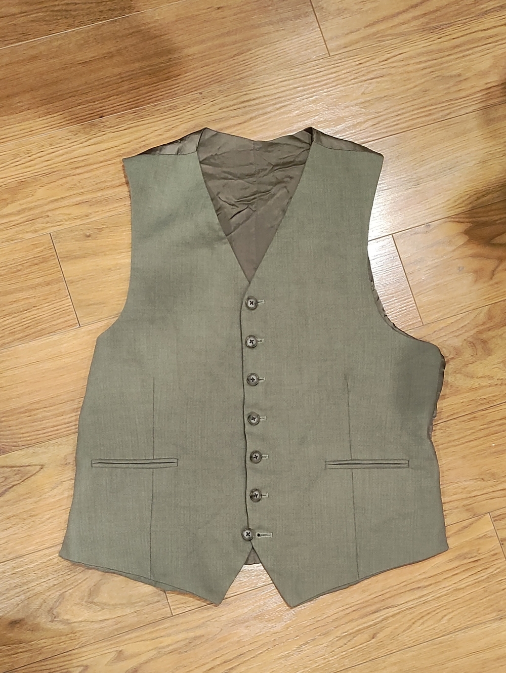 100% Wool Brown Lining Jacket - Size 40
